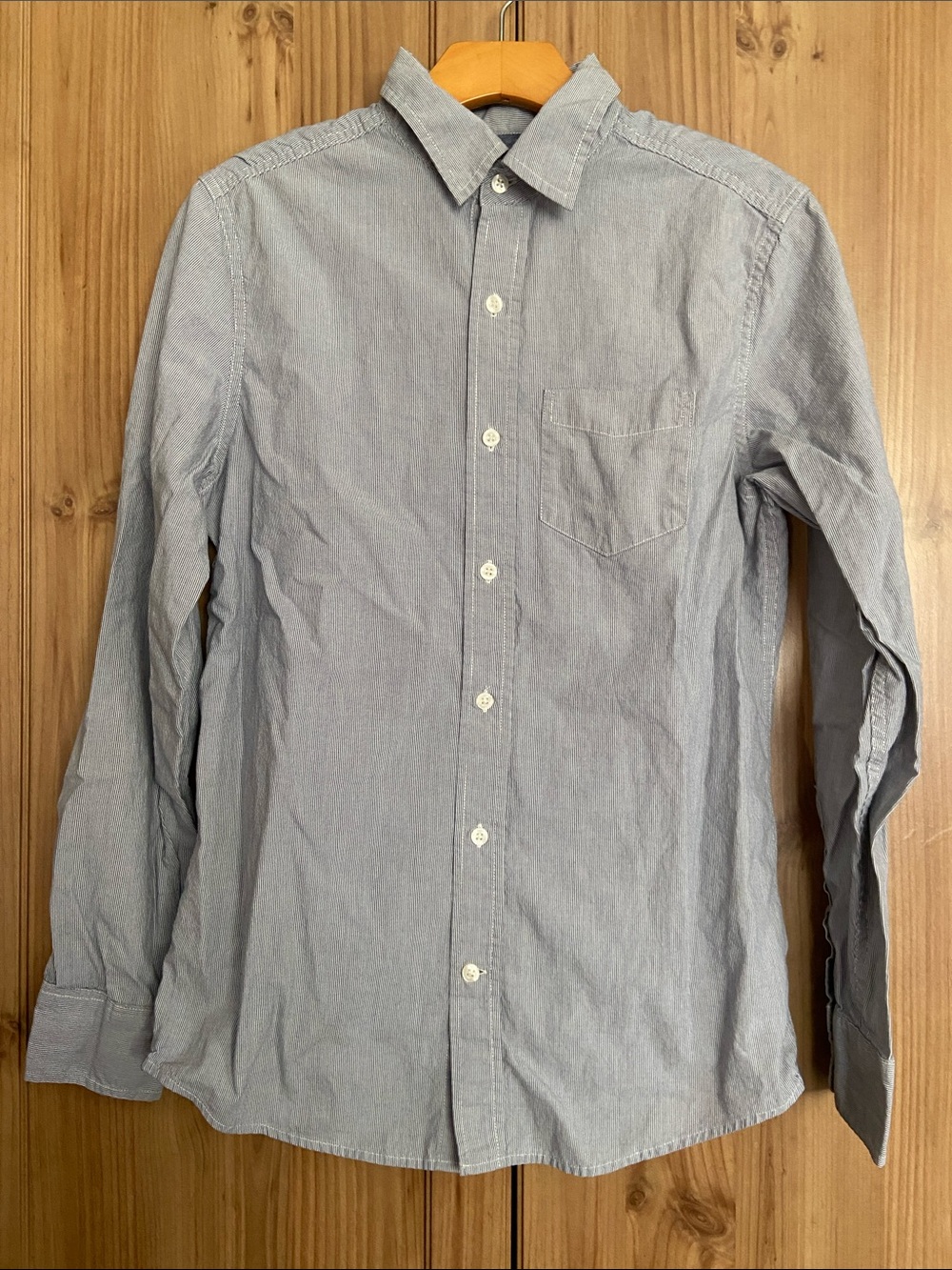 Gap Men's Blue White Striped Button-Down Oxford Shirt XS Excellent Condition